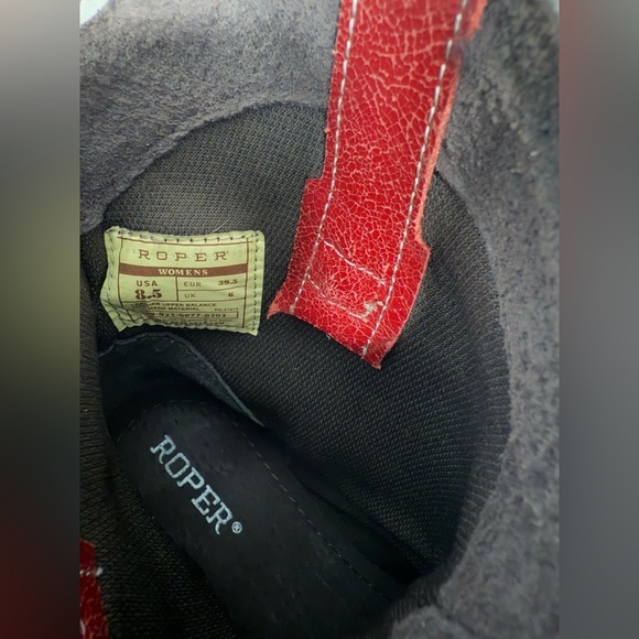 Roper Texas flag short leather boots size 8.5 - Picture 8 of 10